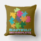Beautifully Incomplete Colorful Puzzle Piece クッション (正面)