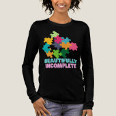 Beautifully Incomplete Colorful Puzzle Piece トライブレンドＴシャツ (正面)