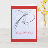 Beautiulのモノクロ最新のファッションの挨拶状 カード (黄色い花)