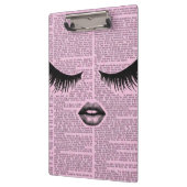 Beauty Aesthetic Pink Clipboard for Work & School クリップボード (左)