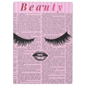 Beauty Aesthetic Pink Clipboard for Work & School クリップボード (裏面)
