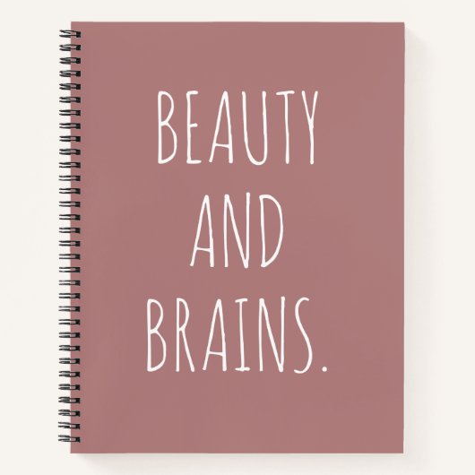 Beauty And Brains Spiral Notebook ノートブック (正面)