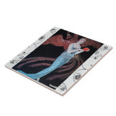 BEAUTY AND PHOENIX Art Deco Woman Fashion タイル (側面)