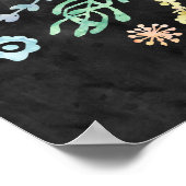 Beauty Blooms | Chalkboard Calligraphy Quote ポスター (角)