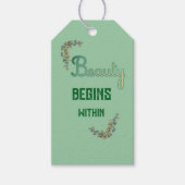 Beauty Botanical Typography ギフトタグ (正面)