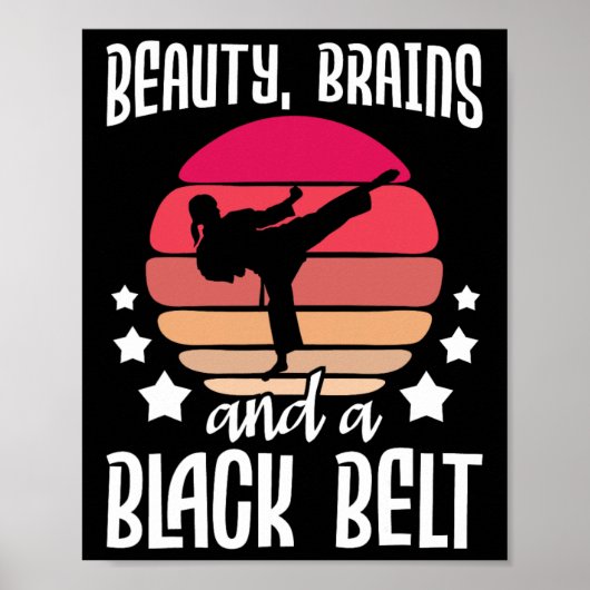 Beauty Brains And A Black Belt - Karate Martial Ar ポスター (正面)
