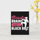 Beauty Brains And A Black Belt Martial Arts Karate カード (黄色い花)