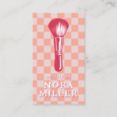 Beauty By Retro Pink Checkerboard Makeup Brush 名刺 (正面)