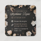 Beauty By Steph R Custom Ordered Square Business C スクエア名刺 (裏面)