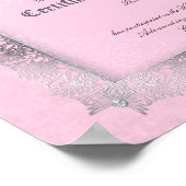 Beauty Diploma Certificate of Completion Pink ポスター (角)