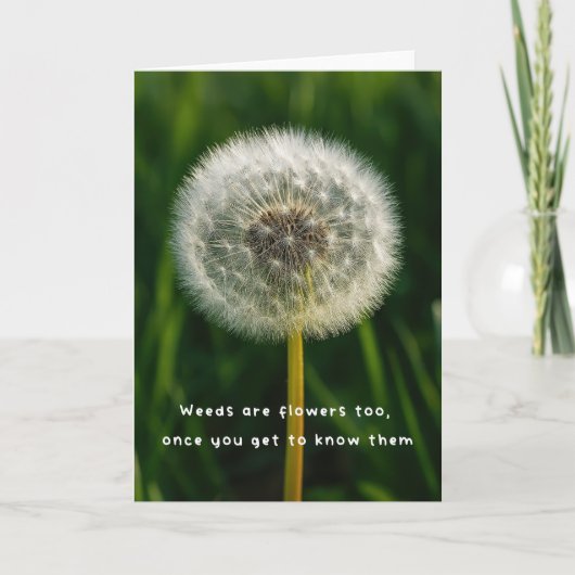 Beauty eye beholder dandelion weed quote unique  カード (正面)