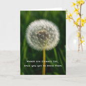 Beauty eye beholder dandelion weed quote unique  カード (黄色い花)
