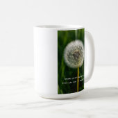 Beauty eye beholder dandelion weeds are flowers  コーヒーマグカップ (正面右)