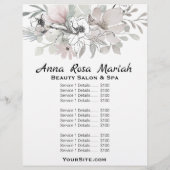 *~* Beauty Floral Liability Waiver Services チラシ (裏面)