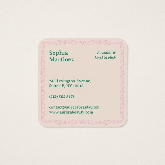 Beauty Floral Swirl Decorative Border Line Art (裏面)