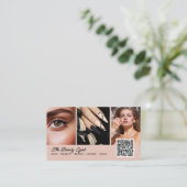 Beauty / Hair / Lashes / Nails 4枚の写真QRコード 名刺 (スタンド正面)