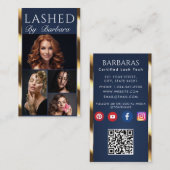 Beauty / Hair / Lashes / Nails 4-Photo QR code 名刺 (正面/裏面)