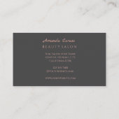 Beauty Hair Salon Business Card 名刺 (裏面)