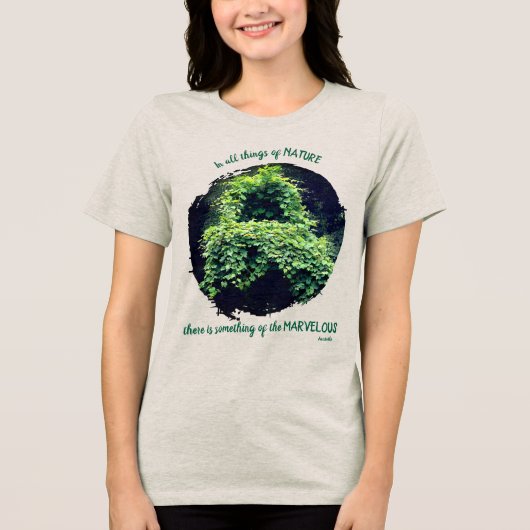 Beauty In Nature Vines Inspirational Quote トライブレンドTシャツ (正面)