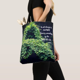 Beauty In Nature Vines Inspirational Quote  トートバッグ