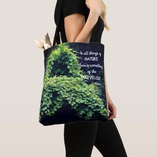 Beauty In Nature Vines Inspirational Quote  トートバッグ (クローズアップ)