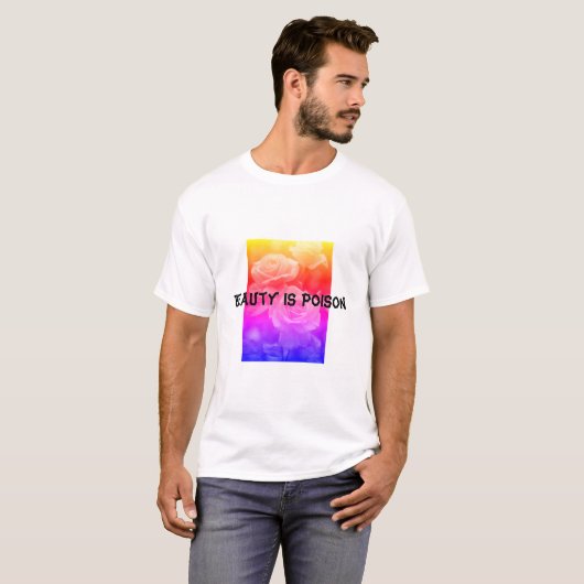 (Beauty Is Poison) Men's Basic T-Shirt Tシャツ (正面フル)