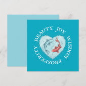 Beauty , Joy, Wisdom Prosperity Koi  招待状 (正面/裏面)