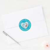 Beauty , Joy, Wisdom Prosperity Koi sticker ラウンドシール (封筒)