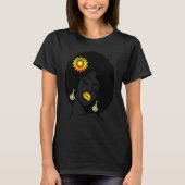 Beauty Lips Flower Black Girl Magic Afro Diva  Mel Tシャツ (正面)