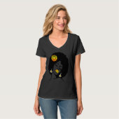 Beauty Lips Flower Black Girl Magic Afro Diva  Mel Tシャツ (正面フル)