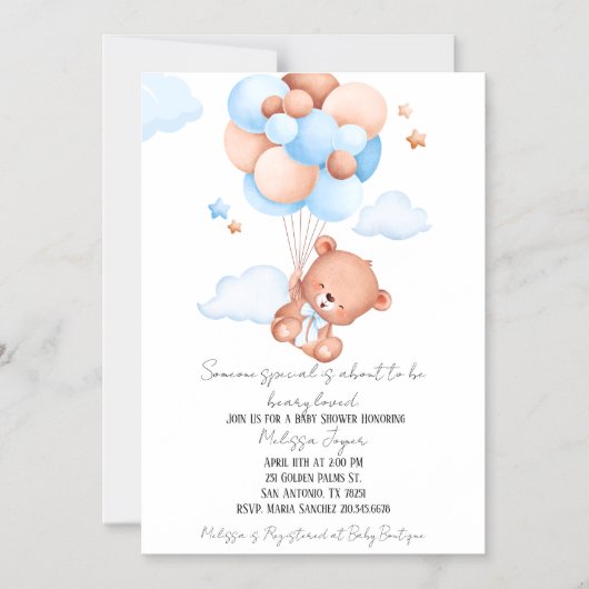 Beauty Loved Baby Shower Invitation  マグネット招待状 (正面)