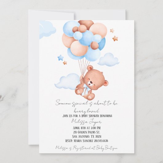 Beauty Loved Baby Shower Invitation  招待状 (正面)