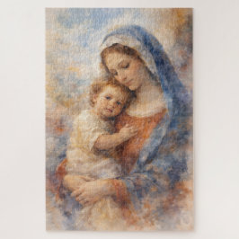 Beauty of Motherhood Faith Mary Baby Jesus Gift ジグソーパズル