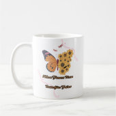 "Beauty of Nature: Where Flowers Bloom and Butterf コーヒーマグカップ (左)