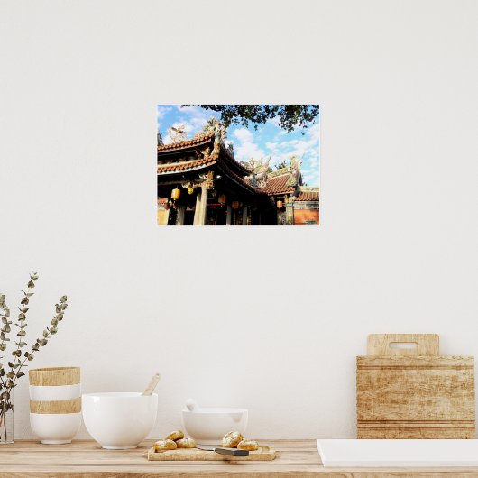 Beauty of Temple Print ポスター (キッチン)