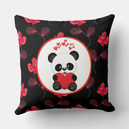 Beauty panda pillow design  クッション (裏面)