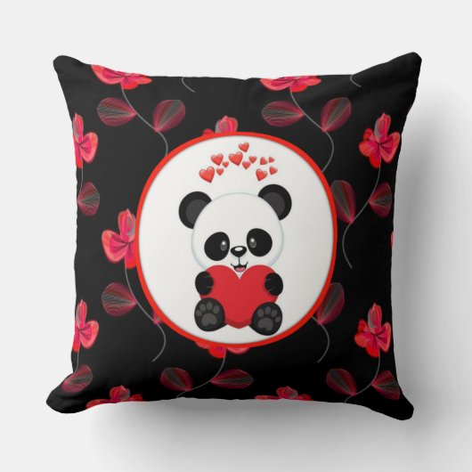 Beauty panda pillow design  クッション (正面)
