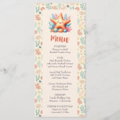 Beauty Pastel Ocean Starfish Custom Baby Shower メニュー (正面)
