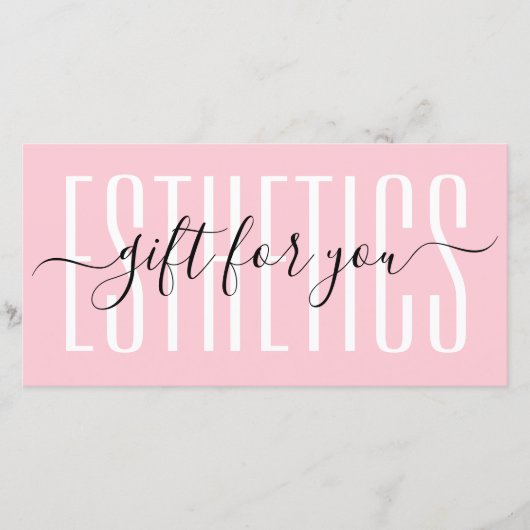 Beauty Professional Pastel Pink Gift Card (正面)