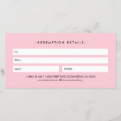 Beauty Professional Pastel Pink Gift Card (裏面)