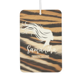 Beauty Salon Custom Name Tiger Print Salon Bag カーエアーフレッシュナー