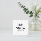 Beauty Salon Esthetician Skincare QR Code スクエア名刺 (スタンド正面)