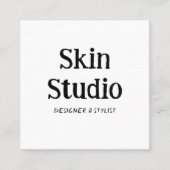 Beauty Salon Esthetician Skincare QR Code スクエア名刺 (正面)