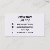 Beauty Salon Hairstylist Script Business Card 名刺 (裏面)