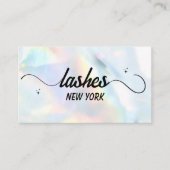 Beauty Salon Hairstylist Script Business Card 名刺 (正面)