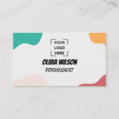 Beauty Salon Hairstylist Script Business Card 名刺 (正面)