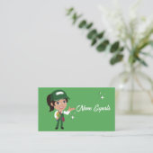 Beauty Salon Hairstylist Script Business Card 名刺 (スタンド正面)