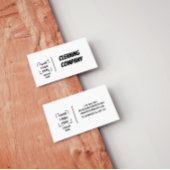 Beauty Salon Hairstylist Script Business Card 名刺