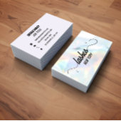 Beauty Salon Hairstylist Script Business Card 名刺
