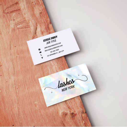 Beauty Salon Hairstylist Script Business Card 名刺